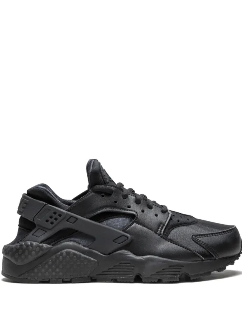 Nike Air Huarache Run Women's Size 8 Running Shoes Triple Black